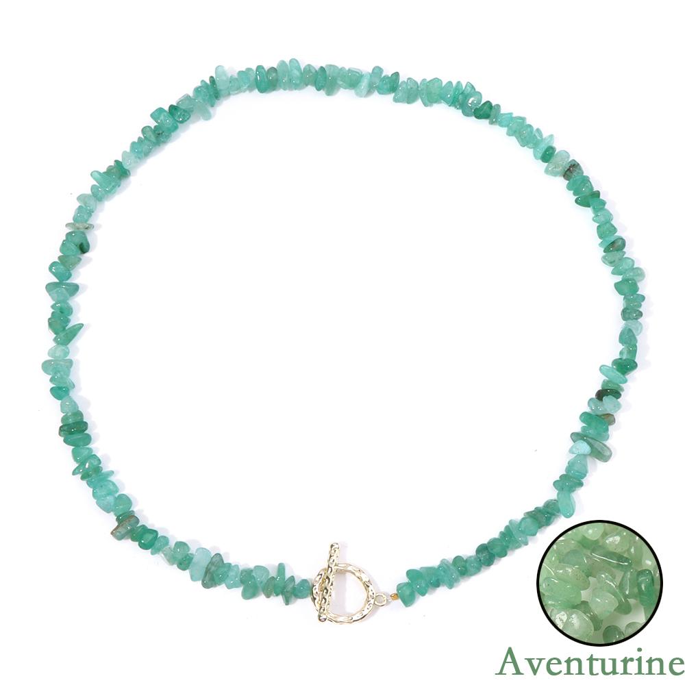 Healing Bohemian Gem Gravel Natural Semi-precious Stone Necklace Women's Fashion Necklace Jewelry Collares Para Mujer Female