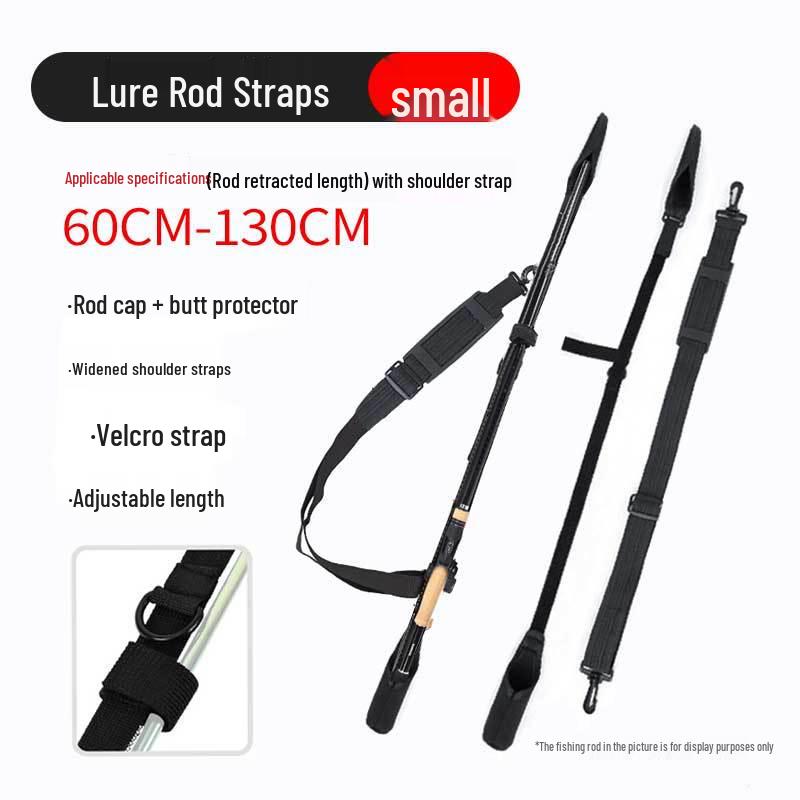 Lightweight Lure Rod Bag with Protective Sleeve, Strap, Rod Cap, and Storage Bag