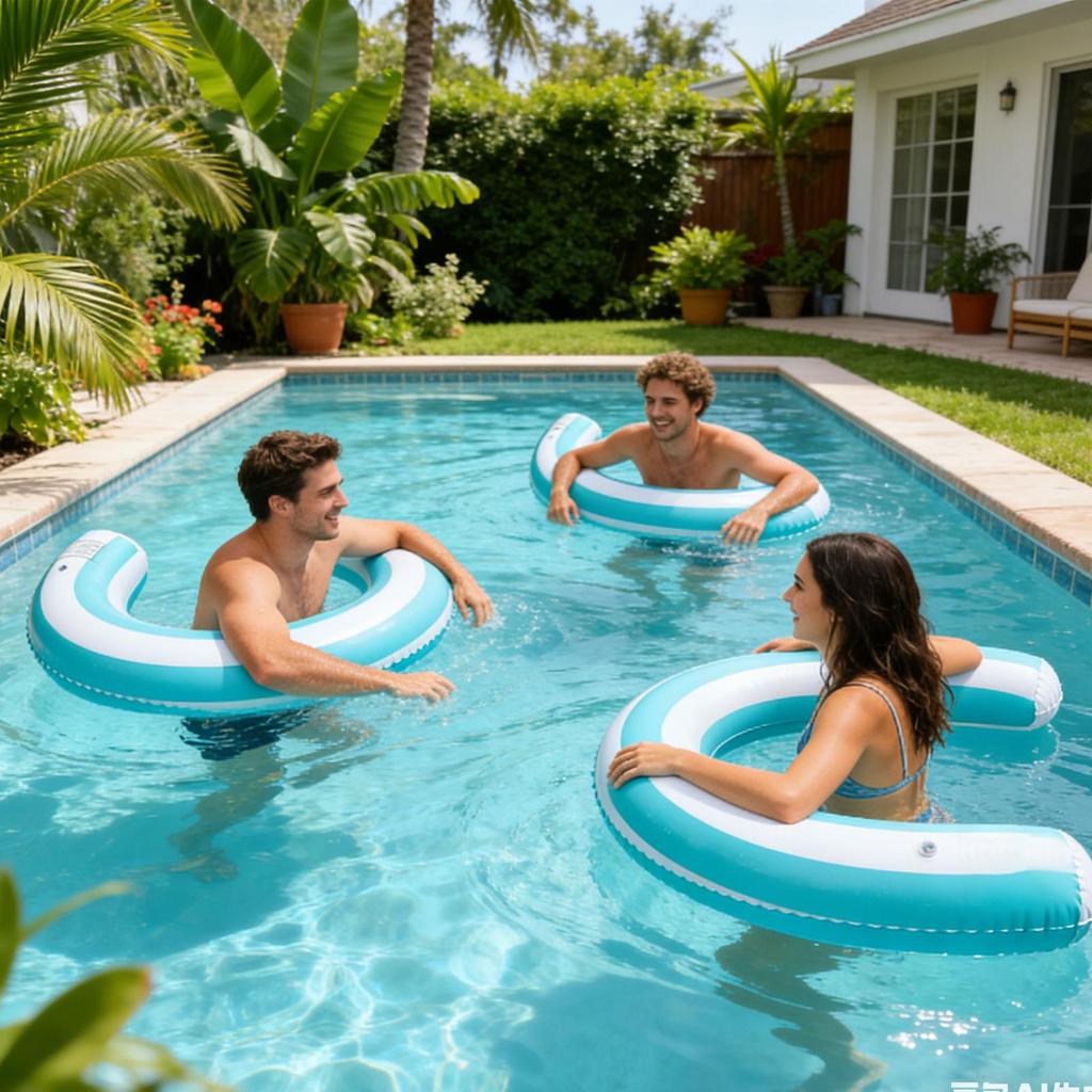 Pool Noodles PVC Leakproof Floating U Shape Swim Adult Pool Floats Inflatable Raft for Beach Lake River Party Outdoor Summer