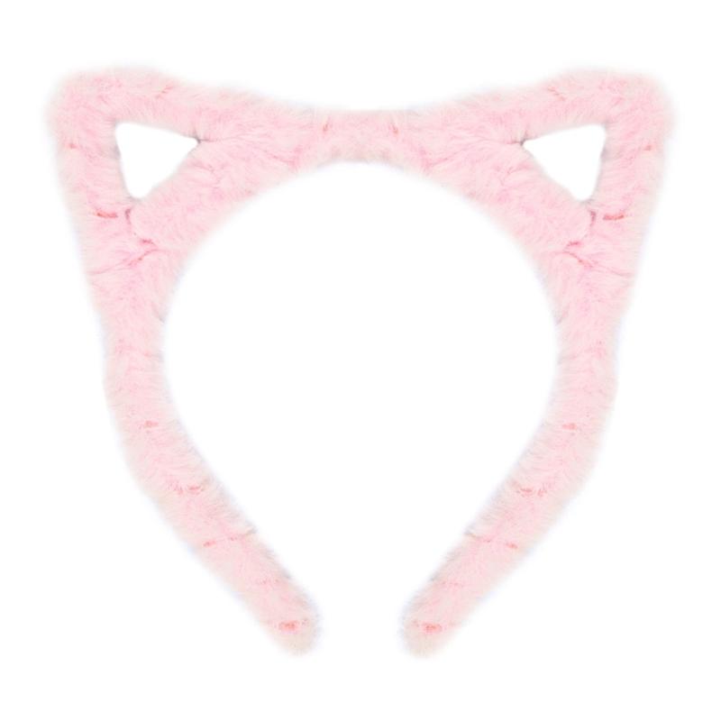 

Cats Ear Girls Hair Bands Plush Headband Halloween Party Women Hair Decorations рожевий