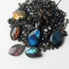 Natural Labradorite Moonstone Women Neckalce Freeform Blue Moon Men Pendants Necklaces Bracelet Accessories Jewelry