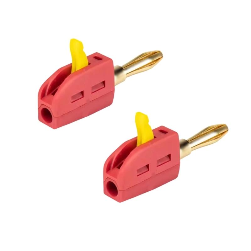 4mm Banana Plugs Connector High Current 32A Quick Connect Terminals Gold Plated Male Speaker Plugs