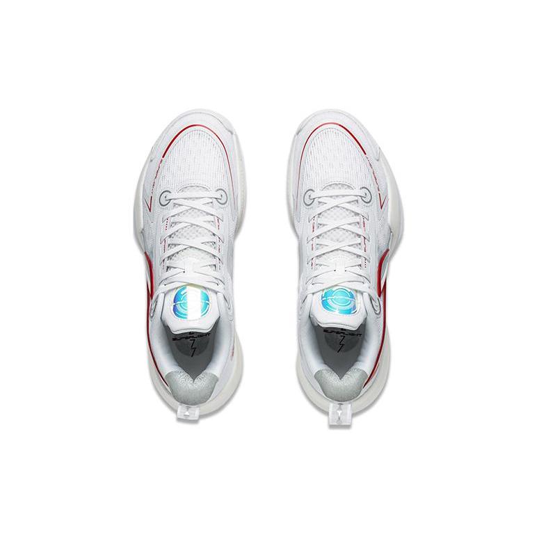 Li Ning Super Light V2 Amortiguación Antideslizante Resistente a la Abrasión Transpirable Soporte Rebote Caña Baja Zapatillas de Baloncesto ABAT029-3