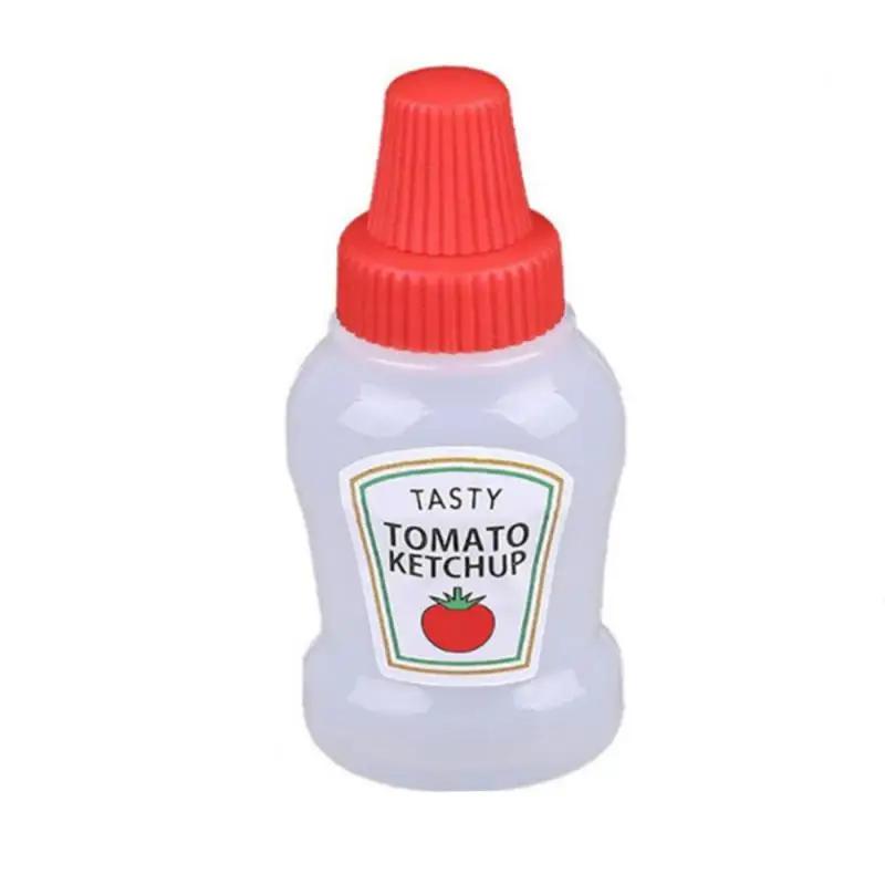 

1PC Mini Condiment Squeeze Bottle Cartoon Plastic Tomato Honey Condiment Container Lunch Box Accessories Sauce Spice Bottle