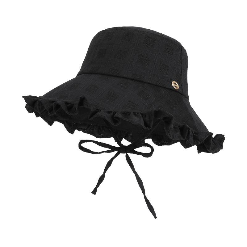 Spring Summer Outdoor Sun Hat Women's Lace Big Brim Fisherman Hat