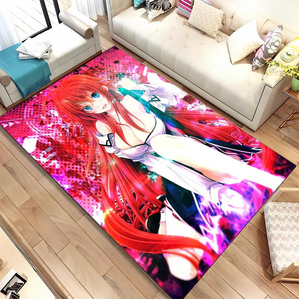 Sexy Girl High School DxD Anime Area Rug,Carpet for Home Living Room Bedroom Sofa Doormat Decor,kids Non-slip Floor Mat Gift