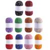 3 Rolls Comfortable Crochet Thread Rainbow Color Dot Mohair Yarn Hand Knitting Yarn Soft Yarn for Hat Blankets Scarves