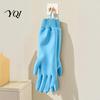 Rubber Dishwashing Gloves Fleece Lined for Housework, Waterproof PVC Cleaning Gloves, Anti-slip Thermal Kitchen Grip Warm Velvet Lining Laundry