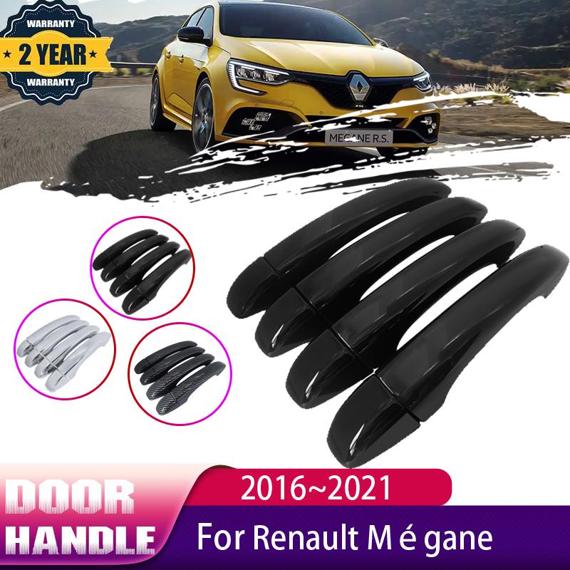 

Роскошная черная внешняя дверная ручка для Renault Megane IV MK4 2016 ~ 2018, автомобильная дверная ручка, автомобильные аксессуары
