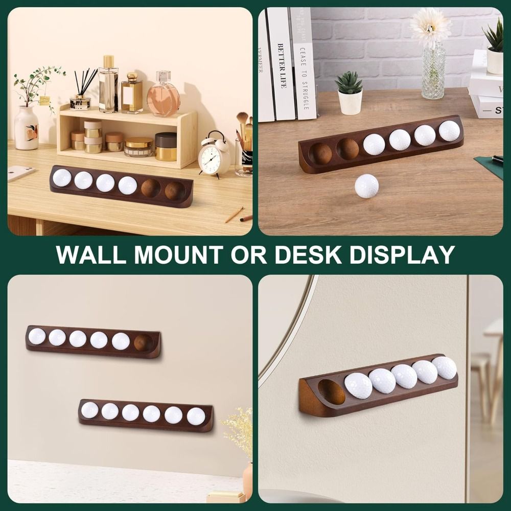 Wall Mount Golf Ball Display Case Wooden Golf Storage Rack Golf Ball Stand Holder  Home Decor