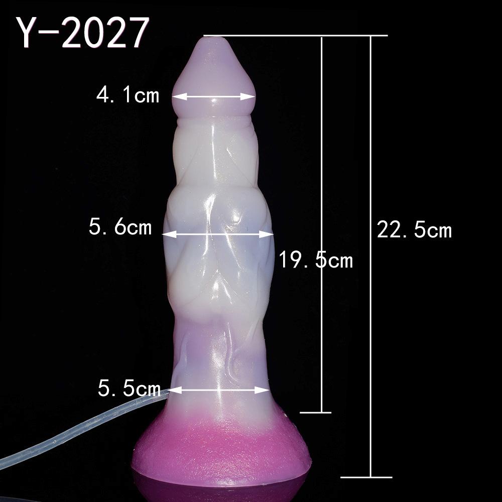 Large Animal Wolf Squirting Function Dildo Ejaculation Penis Silicone Dog Knot Anal Plug Sex Toys Female Masturbator Suction Cup