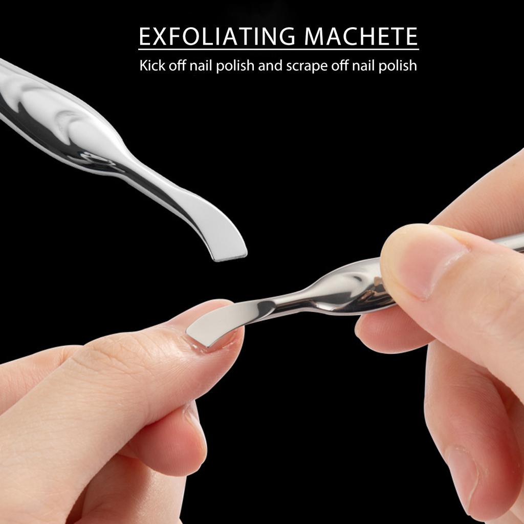 Cuticle Pusher Professional Cuticle Remover Tool Stainless Steel Cuticle Cutter Nails Care Tool for Manicures Pedicures