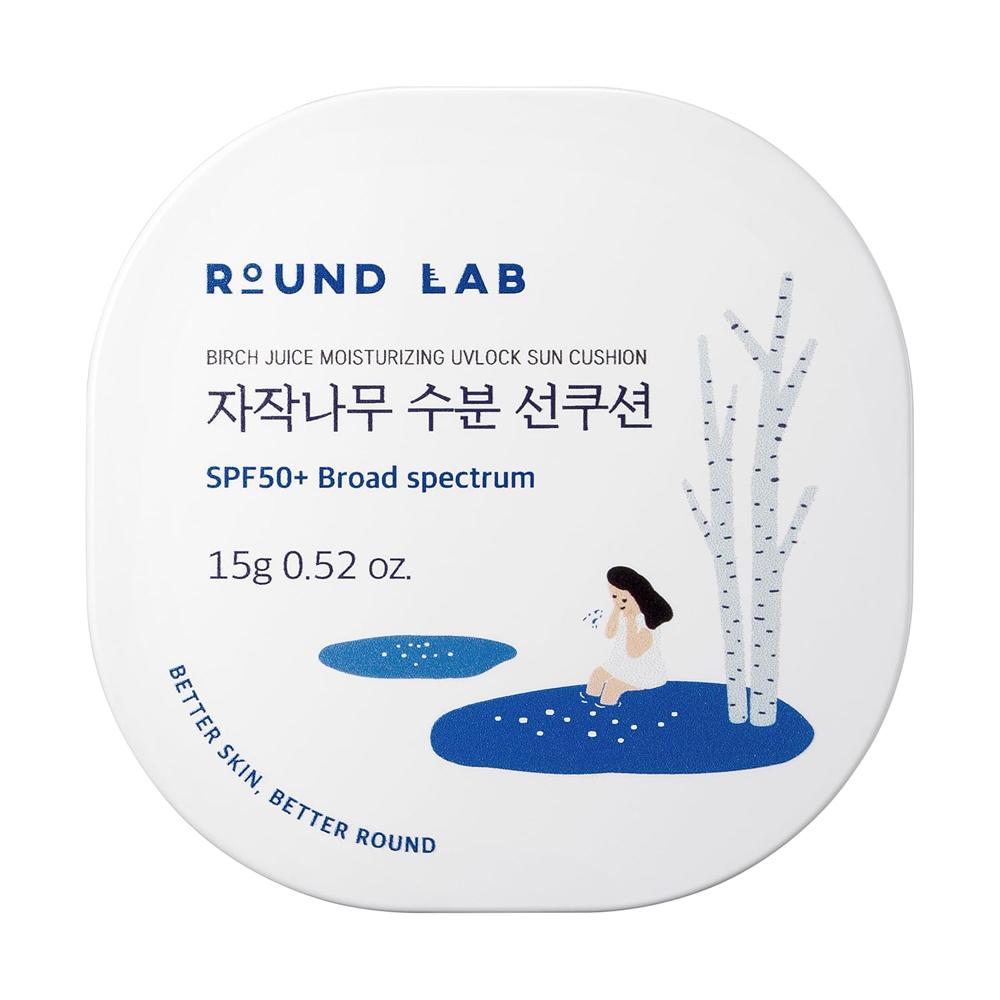 [Hydrating Cooling] ROUND LAB Birch Juice Moisturizing Sun Cushion 15g SPF50+ PA++++ 15g