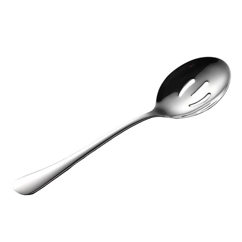 Qianxing 410 Stainless Steel Large Serving Slotted Spoon Set
