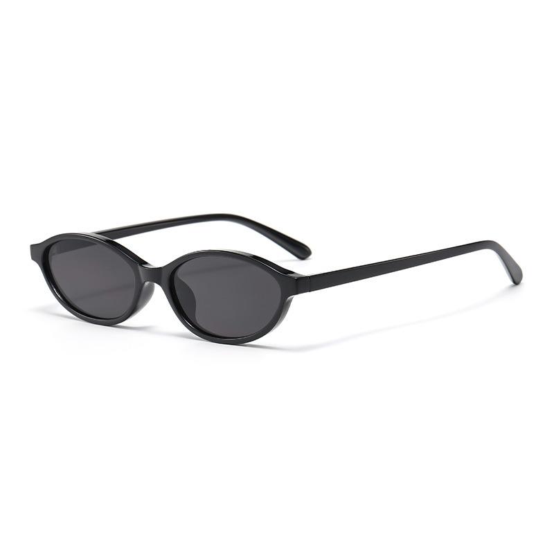 Yumomo retro dark brown oval Sven YK glasses concave shape plain artifact flat mirror junior high school student