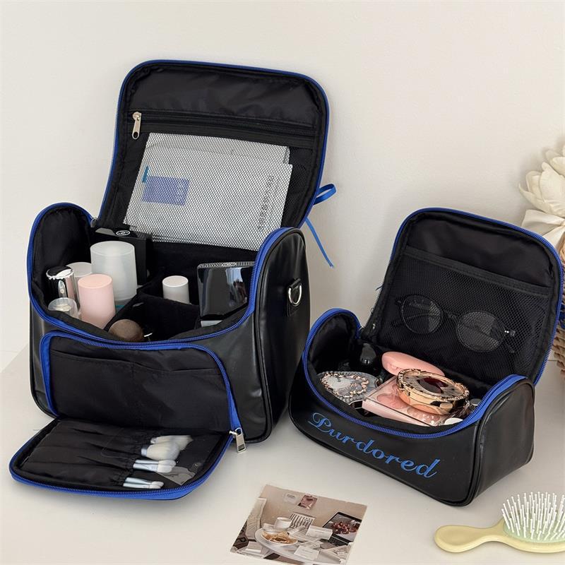 Cute Ballet Style Leather Cosmetic Bags Large Capacity Handbag Travel Portable Storage Bags Toiletry Bags Girly Makeup Bag Gifts