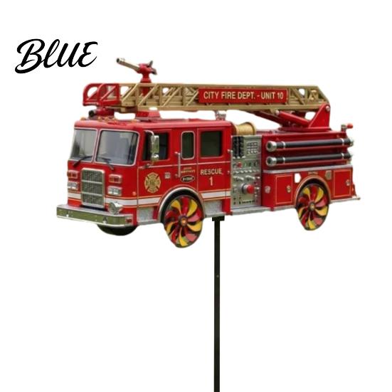 Patio Wind Spinner Garden for Outside Big Foot Riding Motorcycle/Truck/Airplane Metal Rotatable Weather-resistant Yard Windmill with Stake Retro
