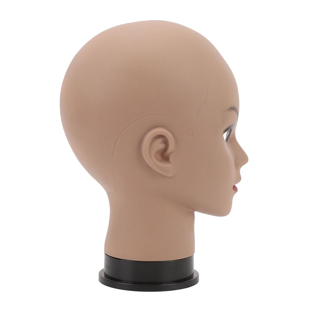 Kahlköpfiger Schaufensterkopf mit Make-up Schwarze Haut Weiblich Professioneller Kosmetik-Kopf für Perückenherstellung Display Brillen