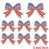 10pcs Wholesale Cartoon Full Embroidered Star Bow Iron On Patches For Clothing Diy American Flag Elements Cartoon Sew Applique 