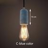 3 style kolorowe krótkie Loft Nordic Cement wisiorek światła nowoczesna lampa led E27 110 V przewód restauracja!