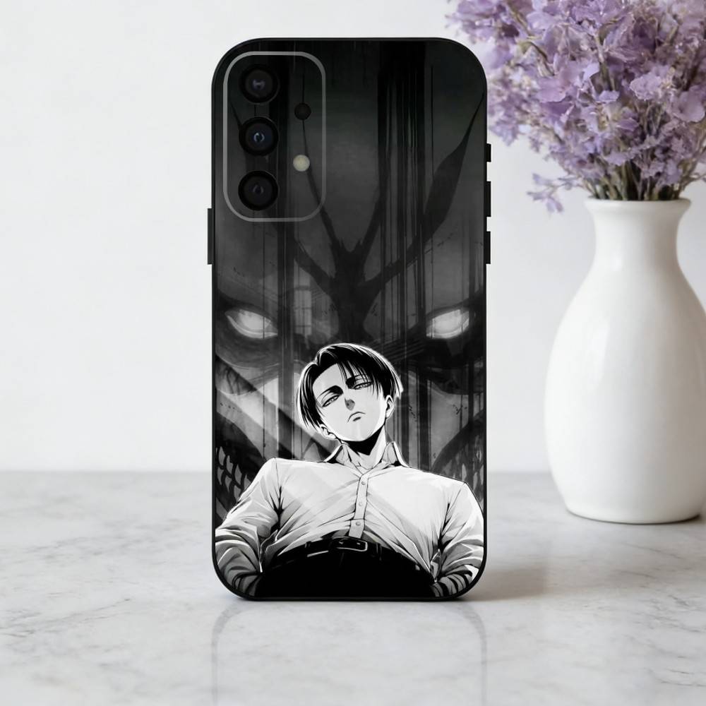 L-Levi A-Ackerman A-Attack O-On T-Titans phone Case For Samsung Galaxy A73,A72,A71,A70,A53,A52,A51,Others Soft Black Shell
