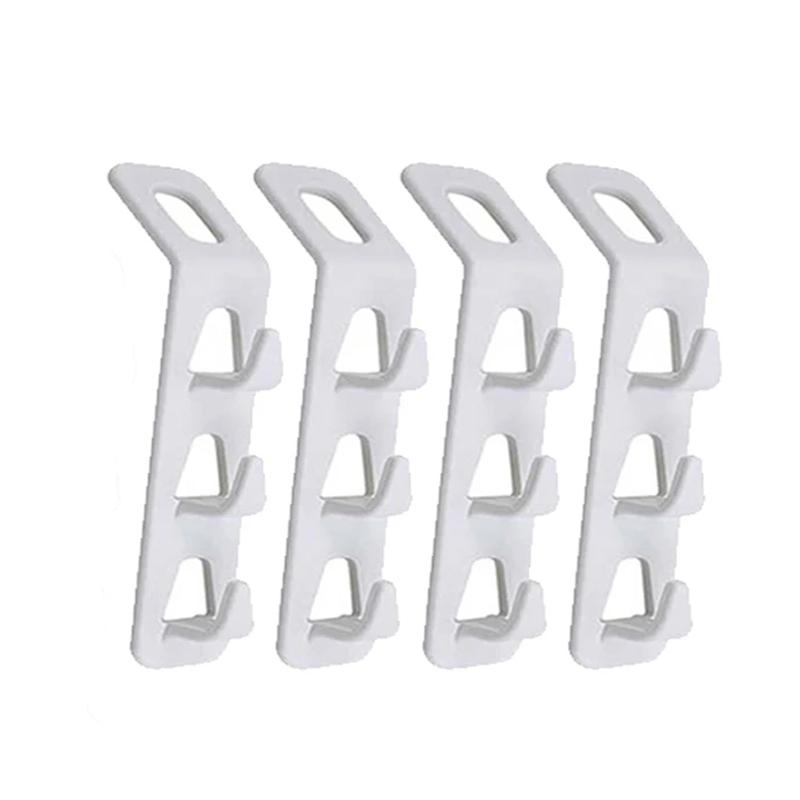 4Pcs Clothes Hanger Connector Wardrobe Organizer Space-Saving Clothes Stacker Clothes Hanger Hooks Bedroom Closet Storage Rack