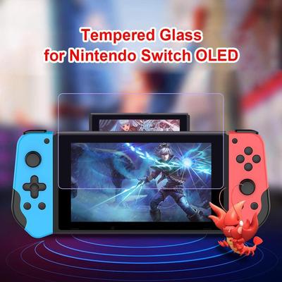 Gaming Console Screen Protector Game Accessories Tempered Glass Protector Film Cover Fit for NS OLED Gaming Host
