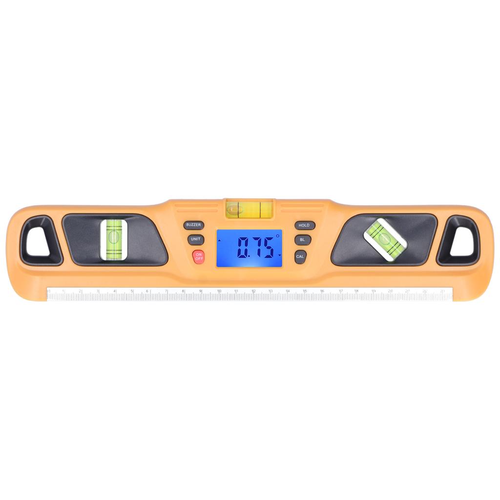 High Accuracy Magnetic Spirit Level Levelling Instrument Mini Digital Protractor for Home Decoration Garden WorkOrange