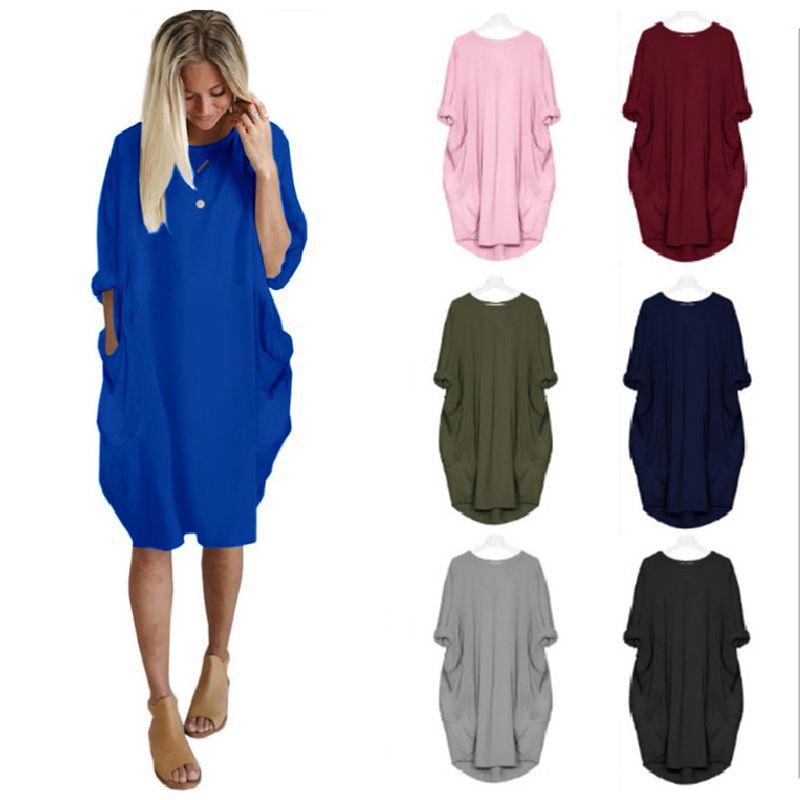 Elegant Women Stretch Loose Baggy Jumper Tops With Pockets For Perfect Party Look