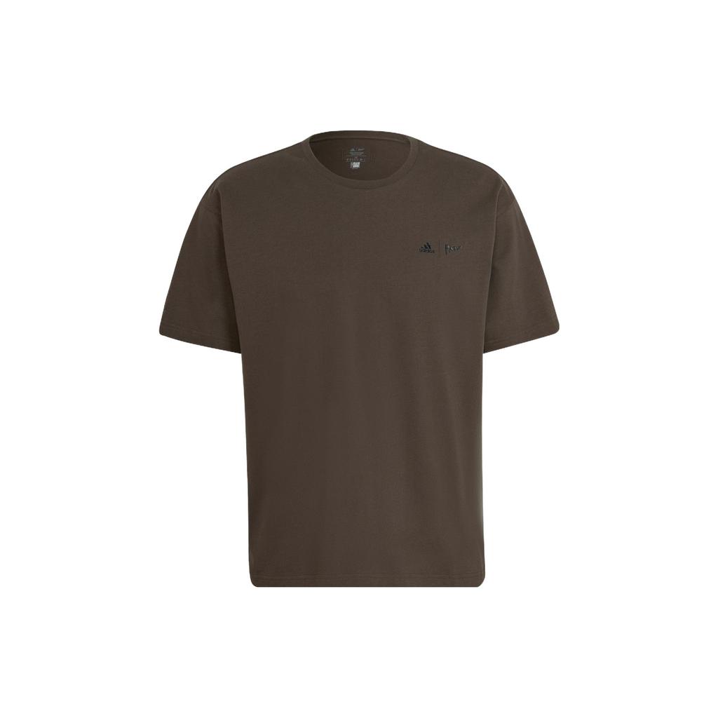 Adidas Solid Color Logo Sport Short Sleeve T-Shirt Men Tops Olive-Green HN1680