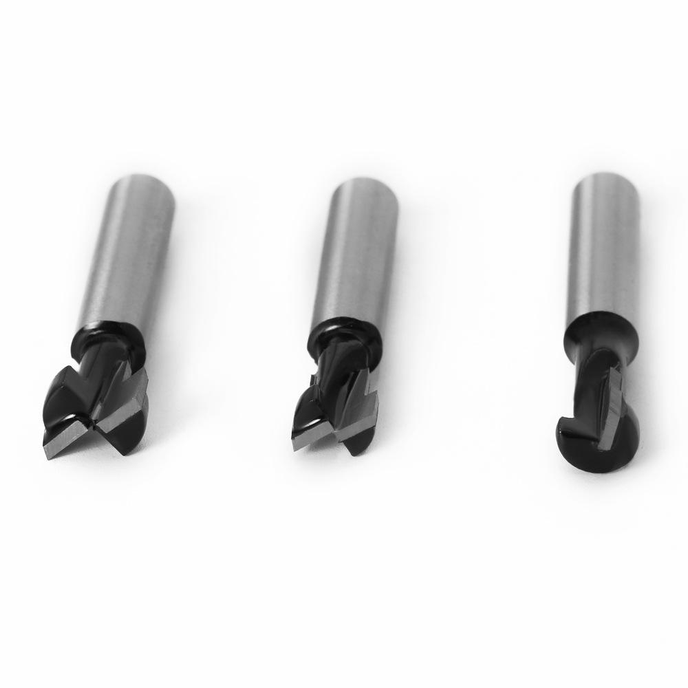ALLSOME Frese per Legno con Gambo da 8 mm a T-Slot e Foro Chiave, Frese in Carburo per Legno, Frese per Scanalatura di Bulloni Esagonali su T-Track