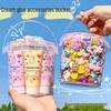 3D Sticker Set for Kids: Cream Glue, DIY Patches, Hair Clips, Girls' Accessories.