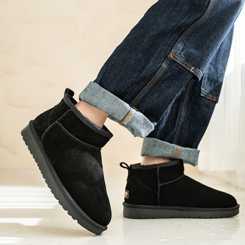 3206 Snow Boots Men's Velvet Thickened Warm Bread Shoes Casual Non-slip and Cold-proof Large Cotton Shoes Men's Boots Retro Style