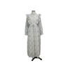 2025 Middle East New Hollow Embroidery Frill Patchwork Lace Floral Foreign Trade Robe Dress Dress