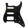 Musiclily Pro 11-Hole ST HSS Pickguard for Squier Sonic Strat Electric Guitars, 3-Ply, Black