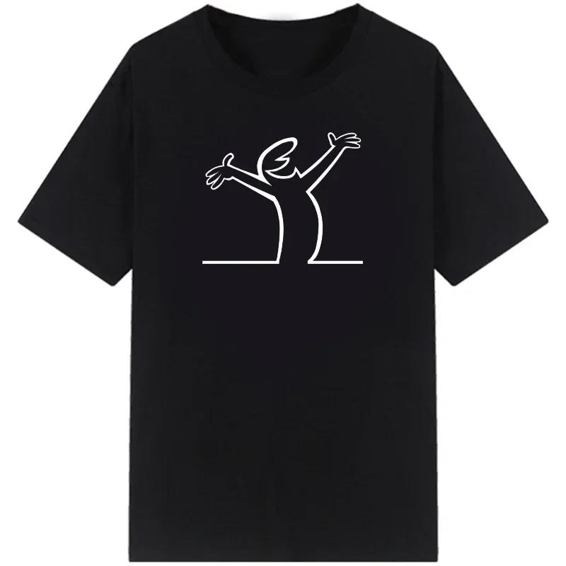Style Streetwear Tee Round Neck Casual Tops Happy Fashion CamisetasT Shirt La Linea The Line Osvaldo Cavandoli TV