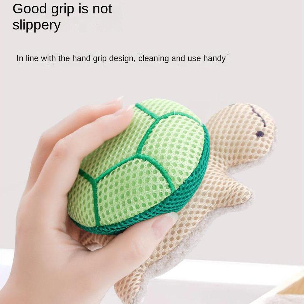 Double-sided Turtle Bath Ball Soft Body Cleaning Mesh Cute Turtle Bath Toy  Bathroom Accessories