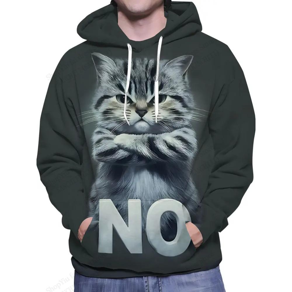 Mens Royal Cat 3D Print Hoodie For Men Women Casual Long Sleeve Hooded Sweatshirt Animal Hoodie Men Clothes Kitten Coat Cartoon