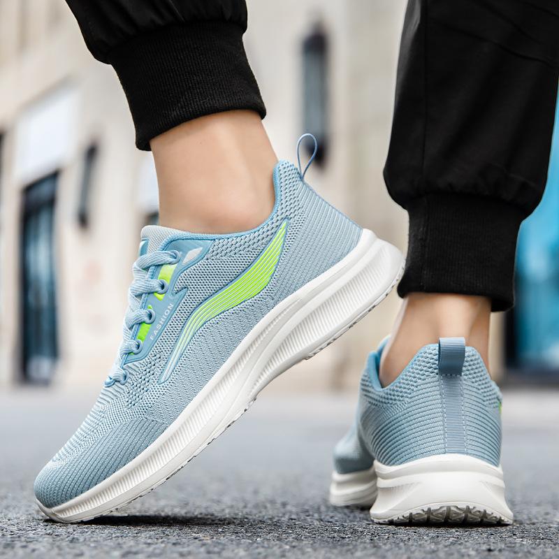 

Autumn casual fly-woven men s shoes soft-soled versatile breathable sports women s shoes men s and women s couple shoes 44 men небесно-голубой
