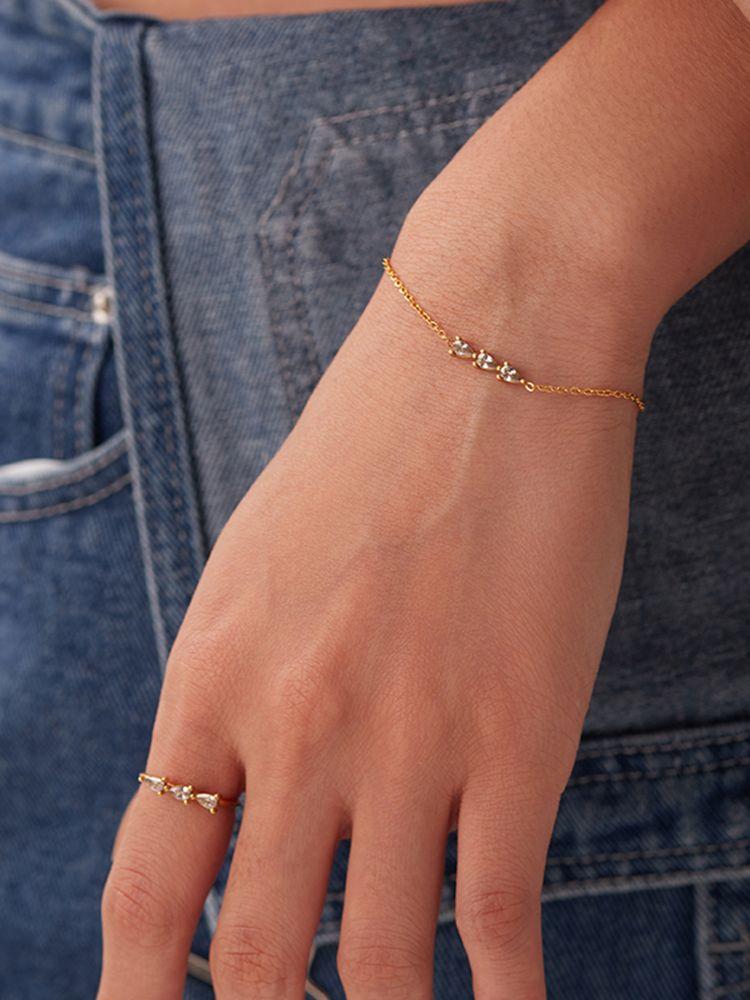 Maximalist Dipped With Cubic Zirconia Gemstones Stainless Steel Bracelet for Women Jewelry Gift Bracelet Waterproof Jewel