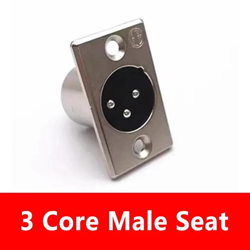 

5/20/100PCS 3,4,5 pin Metal XLR AudioMale/Female 3-core Microphone Speaker Panel Mount socket Connector 5PCS