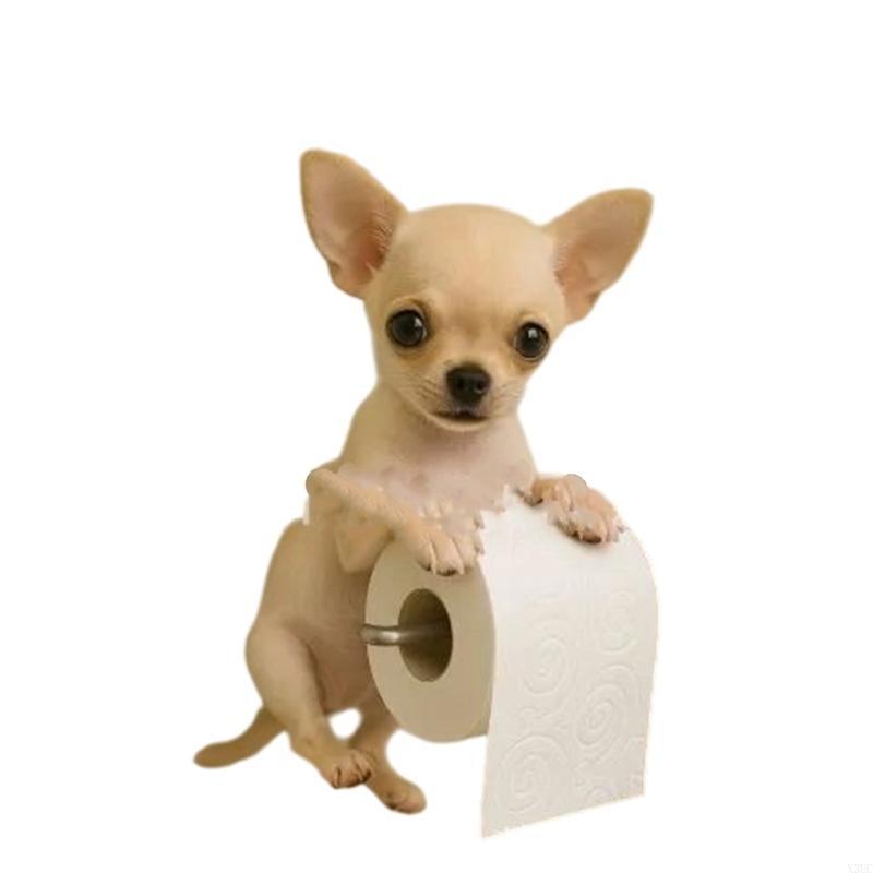 

Adorable Dog Tissue Holder Resin Craft Home Decors Multifunctional Kitchen Bathroom Storage Organizers X3UC