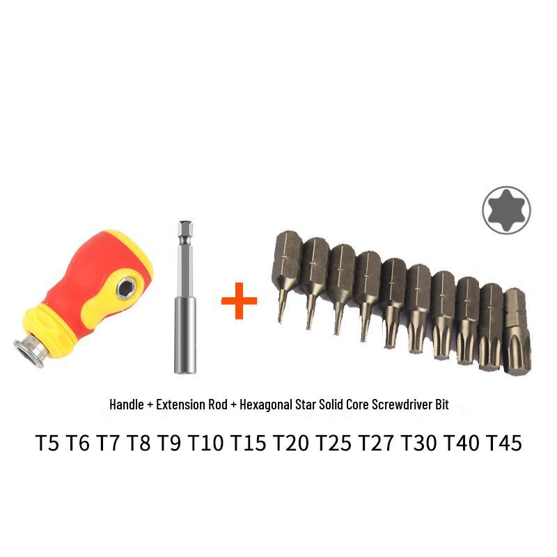 Electric Multi-Shape Screwdriver with Y-Type, U-Type, Star, and Hex Bits