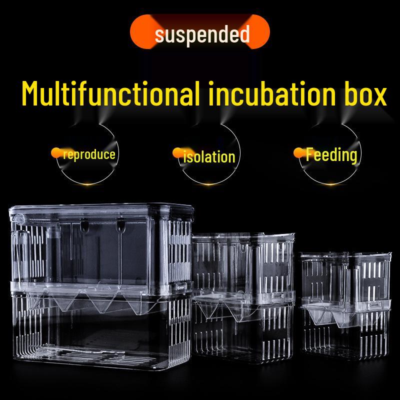 Guppy Double-Layer Transparent Breeding Box: Isolation, Hatching, & Raising Solution for Fish Tanks. Small