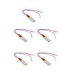 5Pcs PTC Heating Element Aluminum Shell Ceramic Thermostat Heater Plate 220V 200 celsius  Red Blue Cable