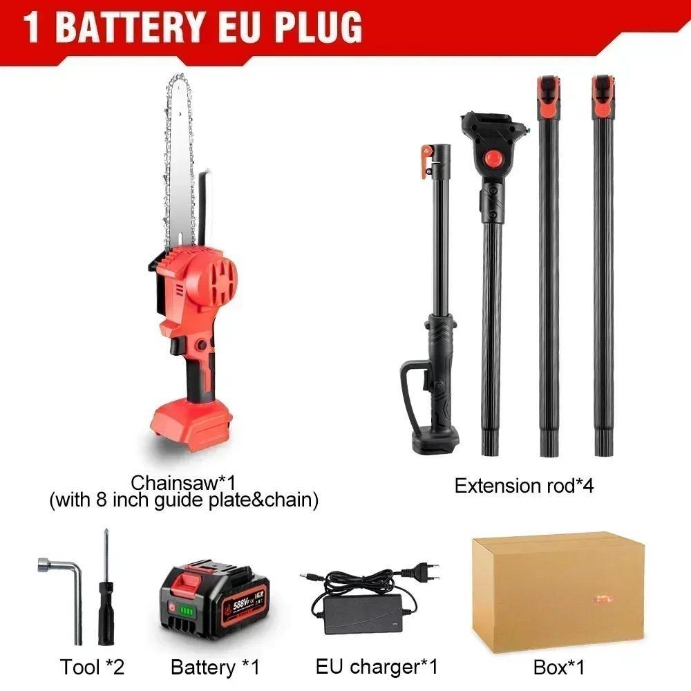 

4500 Вт бесщеточная высокая пила для веток телескопическая штанга электрическая пила беспроводной портативный садовый инструмент для обрезки