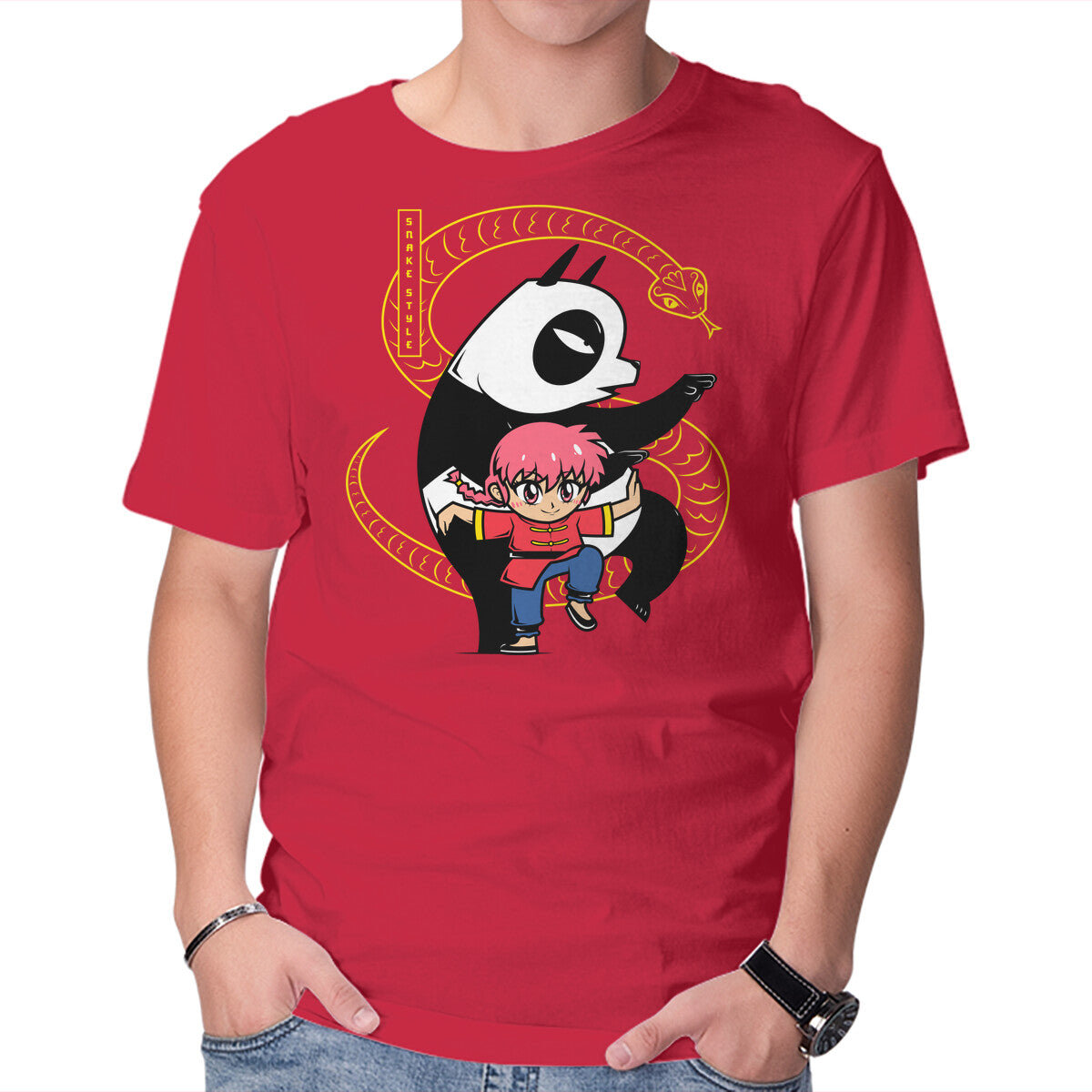 Unisex Crew Neck T-Shirt Snake Style Graphic Short Sleeve Casual Tee XS