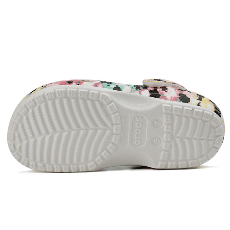 Crocs Classic Clog Pattern Shoe Multi Color Splicing Unisex 'Black Pink Green'