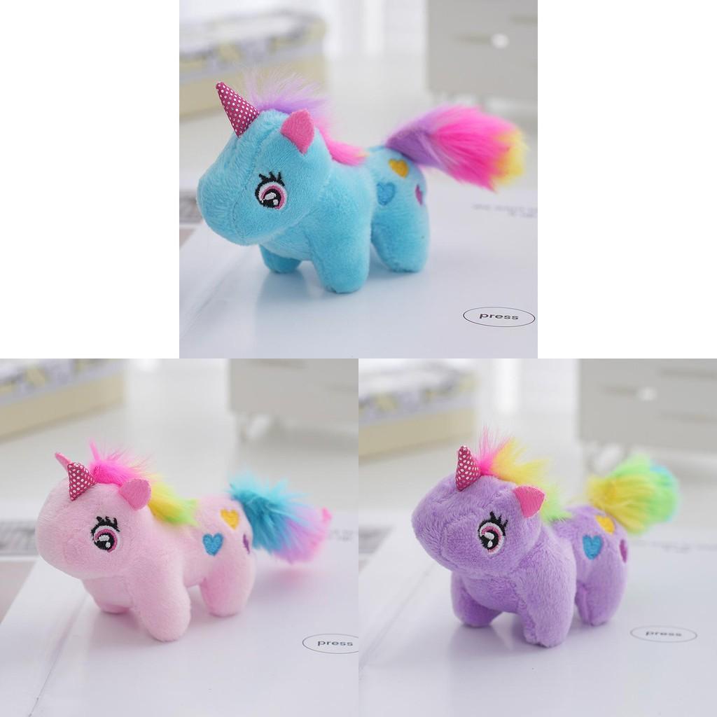 Theme Unicorn Cartoon Plush Toy Backpack Pendant Cute Keyring Decoration Gift