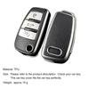 Auto Shell Fob For A1 A3 A4 A5 A6 A7 Q3 Q5 S6 B6 B7 B8 C6 8P 8V 8L TT RS Soft TPU Car Folding Key Case Bag Cover Protector